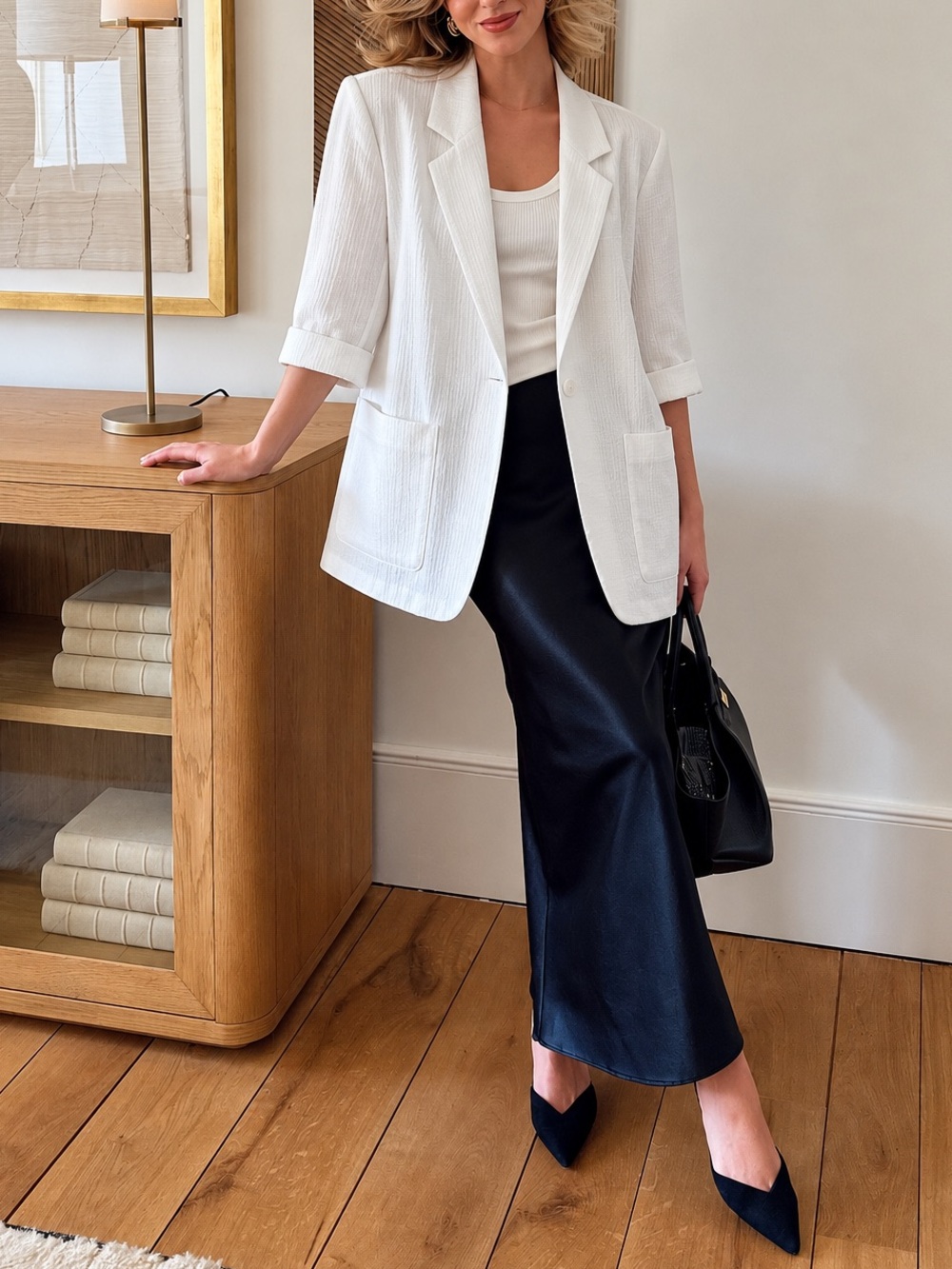 NWT Vintage Haband Small White Blazer, Small